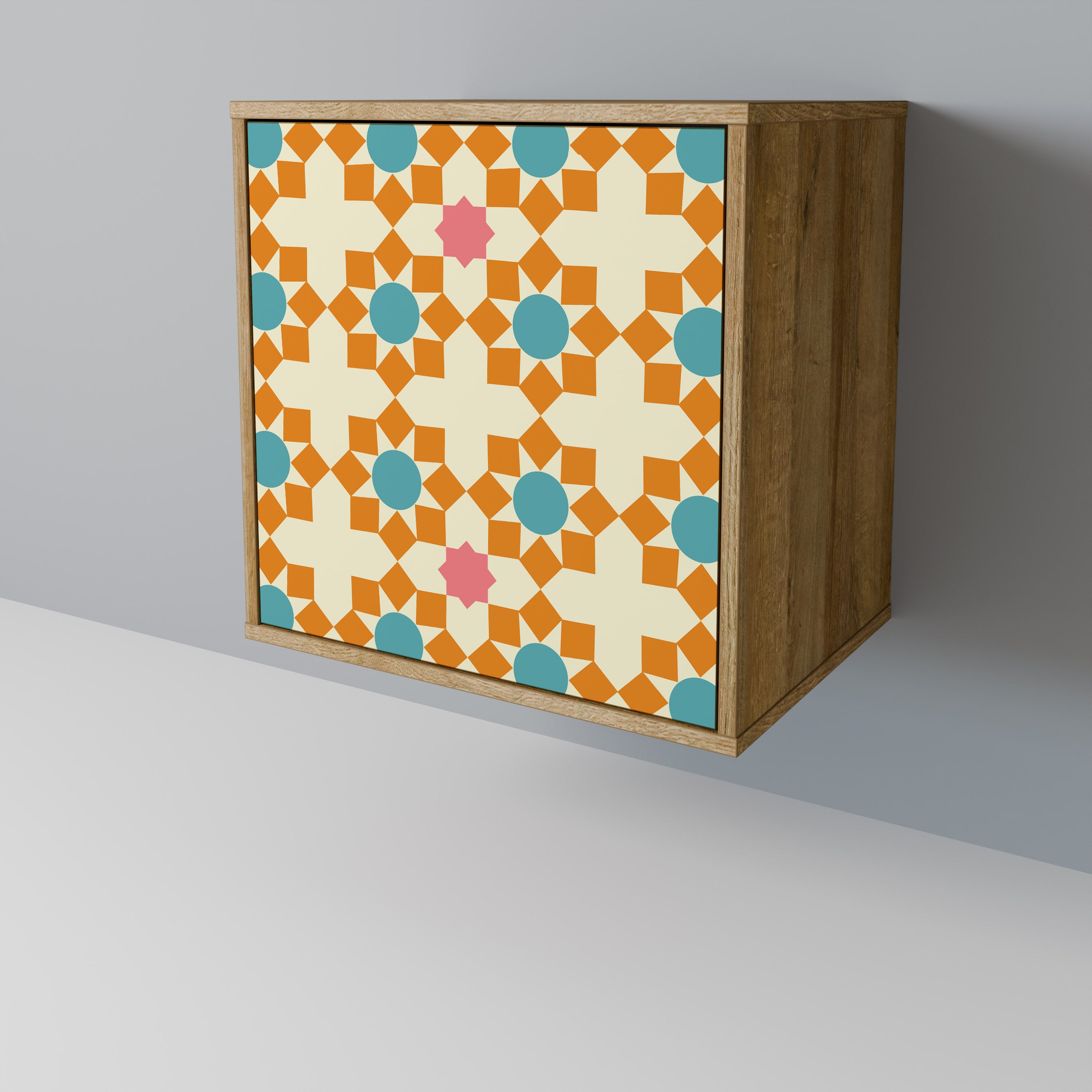 FLORAL DECOR Sideboard mit 1 Tür in Eiche-Optik