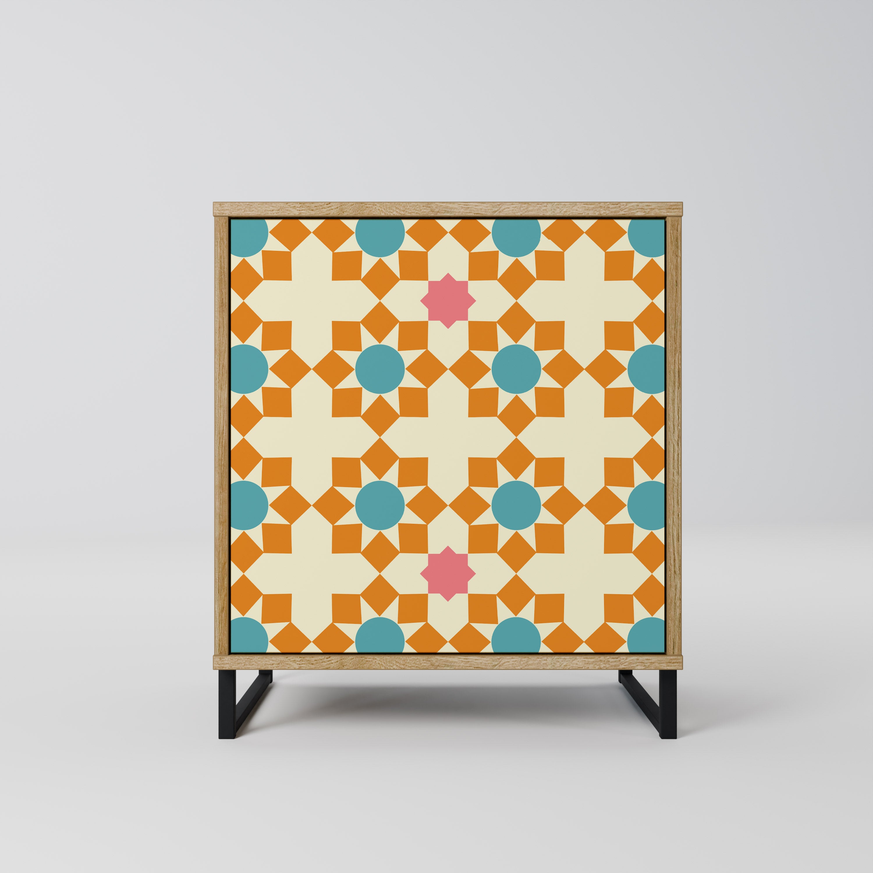 FLORAL DECOR Sideboard mit 1 Tür in Eiche-Optik