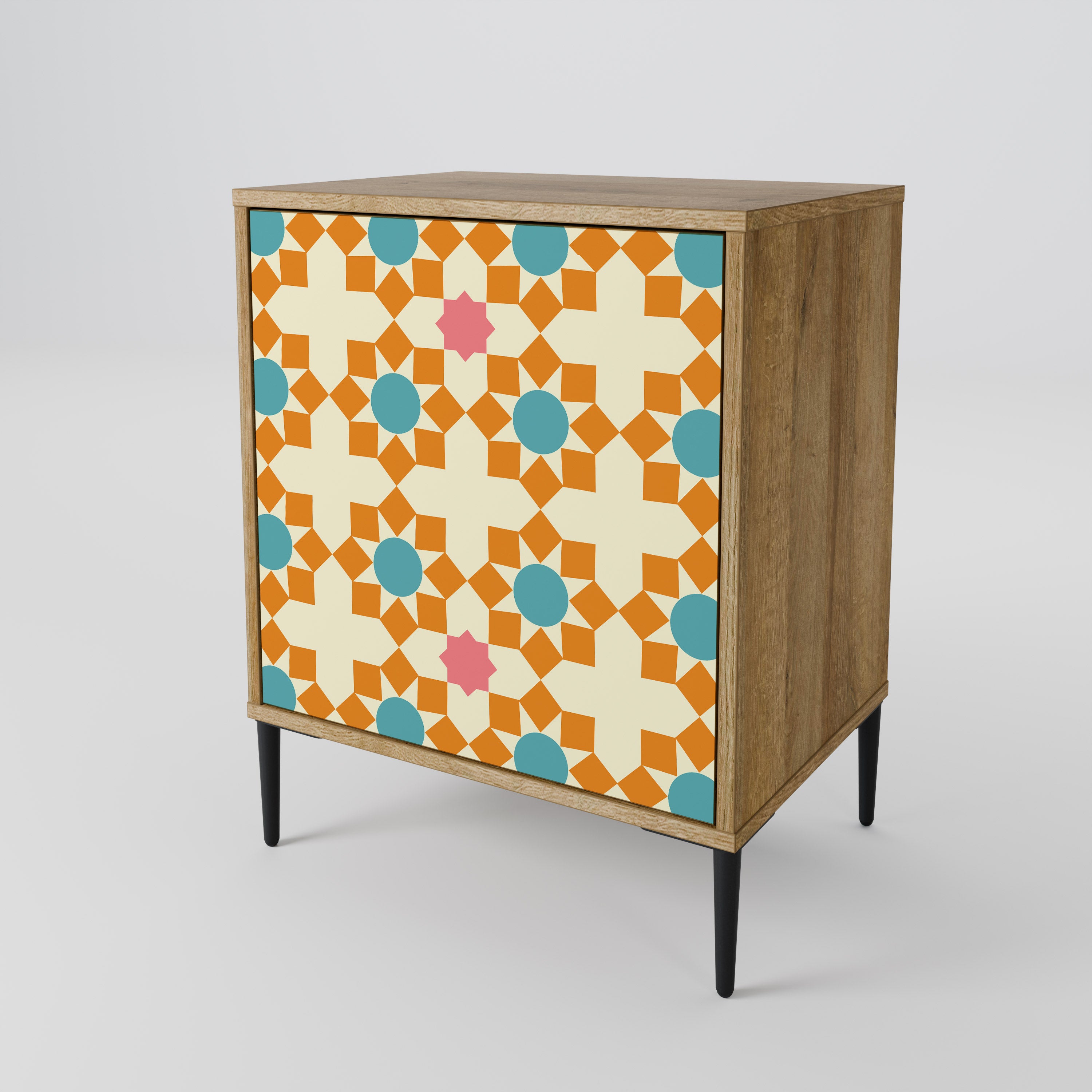 FLORAL DECOR Sideboard mit 1 Tür in Eiche-Optik