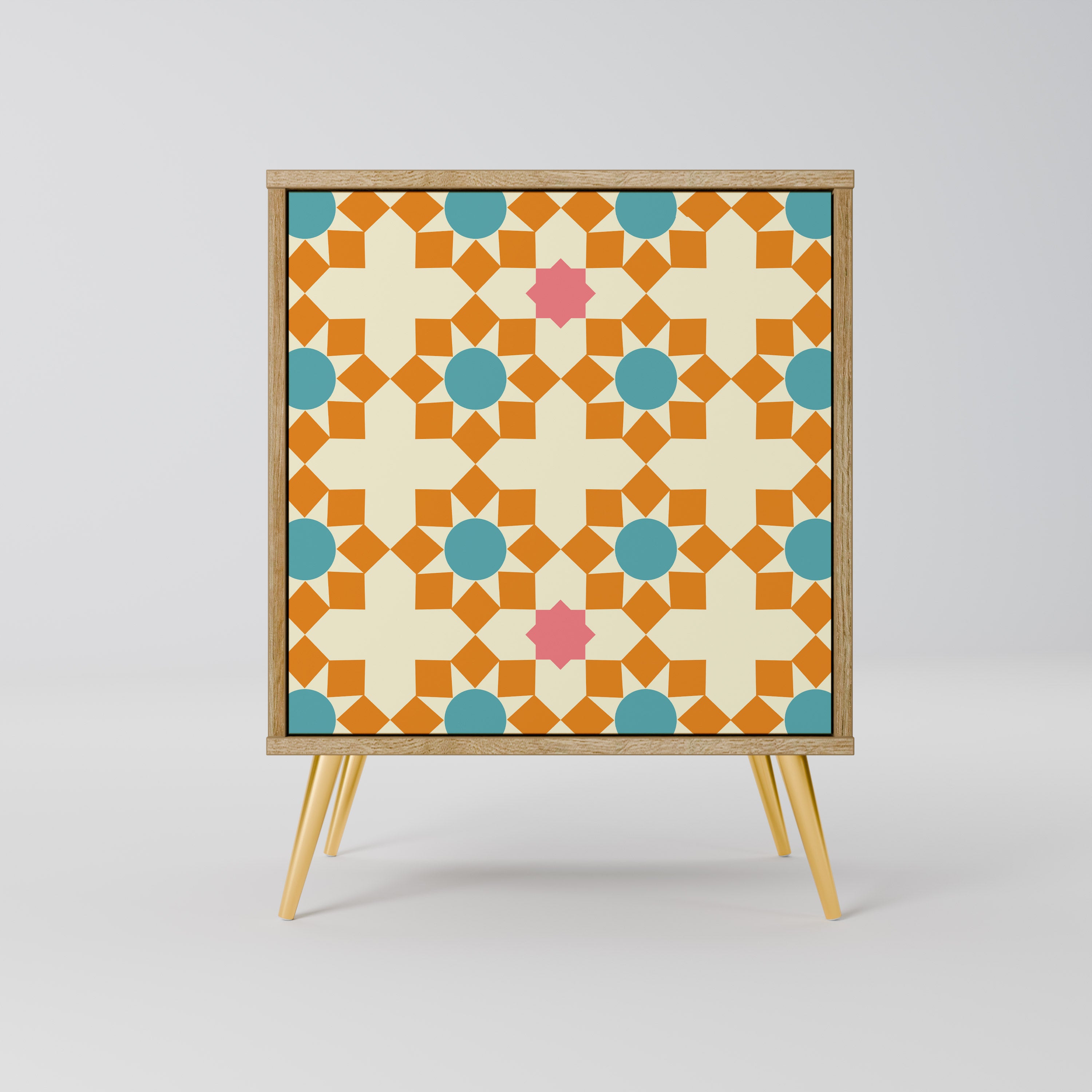 FLORAL DECOR Sideboard mit 1 Tür in Eiche-Optik