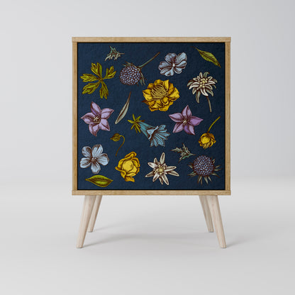 FLOWERS ON NAVY BLUE 1-türiges Sideboard