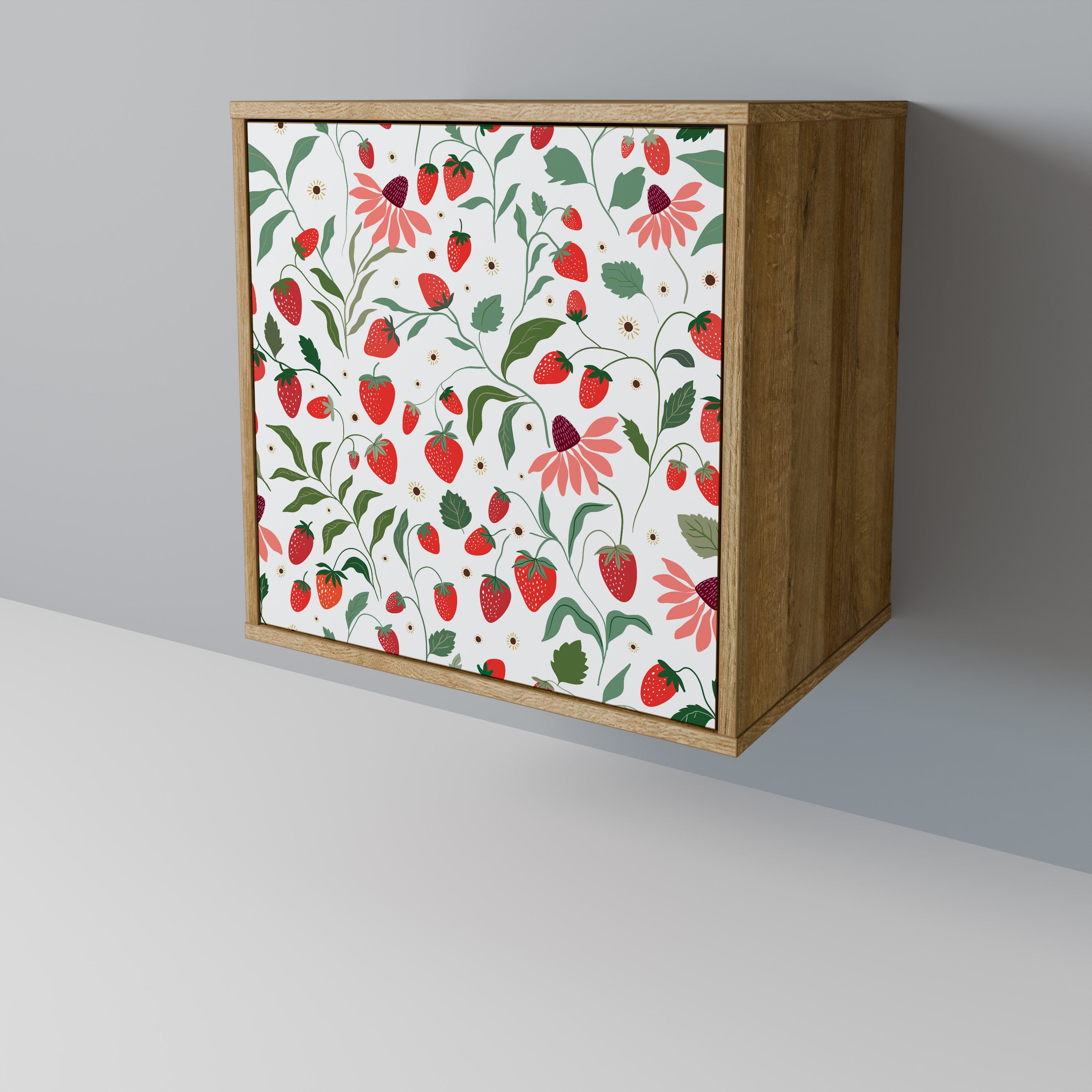 FLOWERS AND STRAWBERRIES Sideboard mit 1 Tür in Eiche-Optik