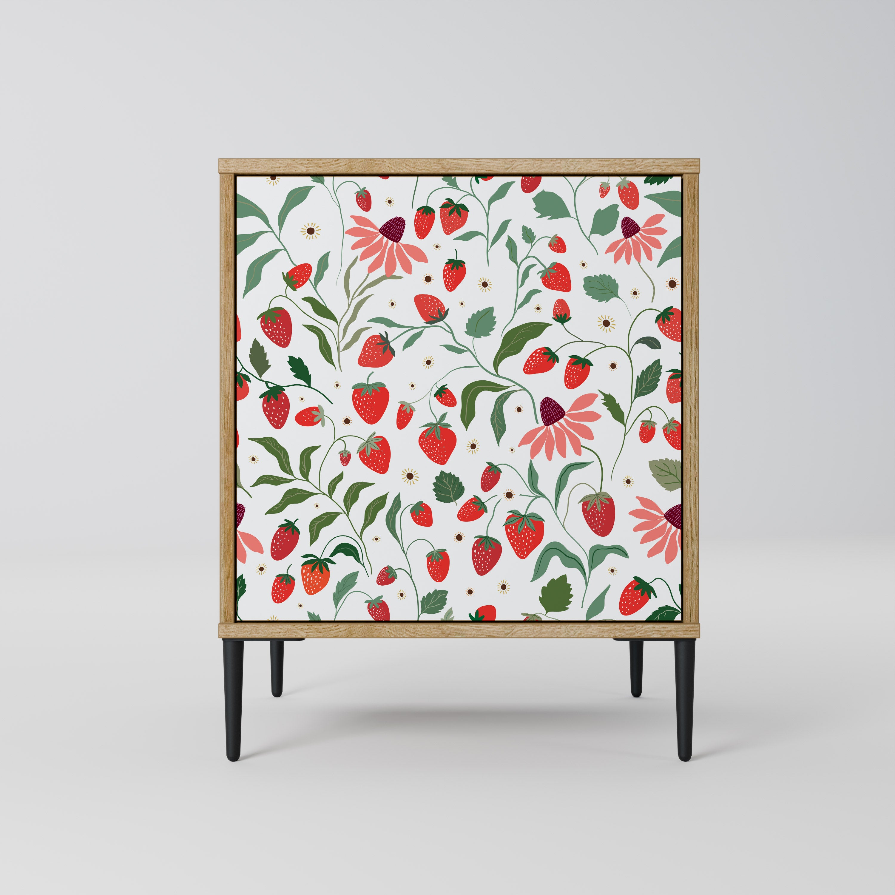 FLOWERS AND STRAWBERRIES Sideboard mit 1 Tür in Eiche-Optik