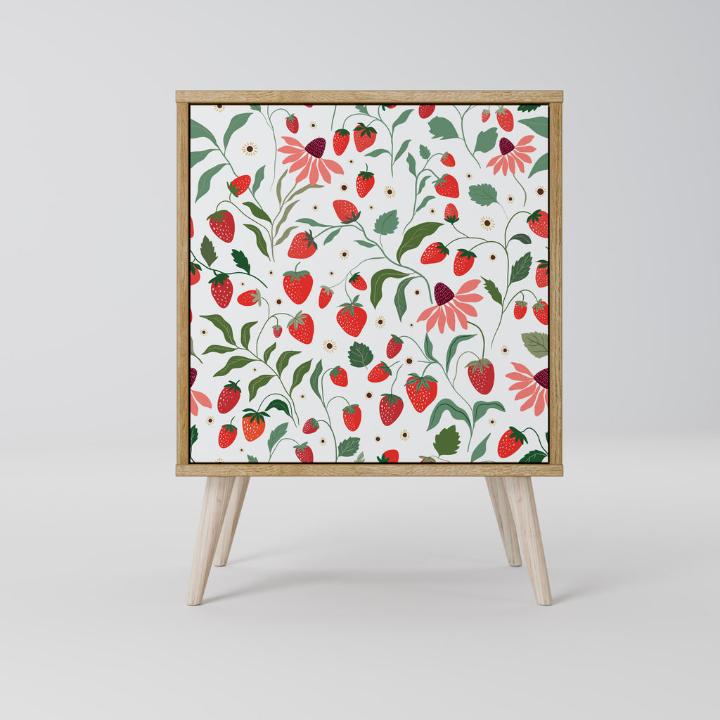 FLOWERS AND STRAWBERRIES Sideboard mit 1 Tür in Eiche-Optik