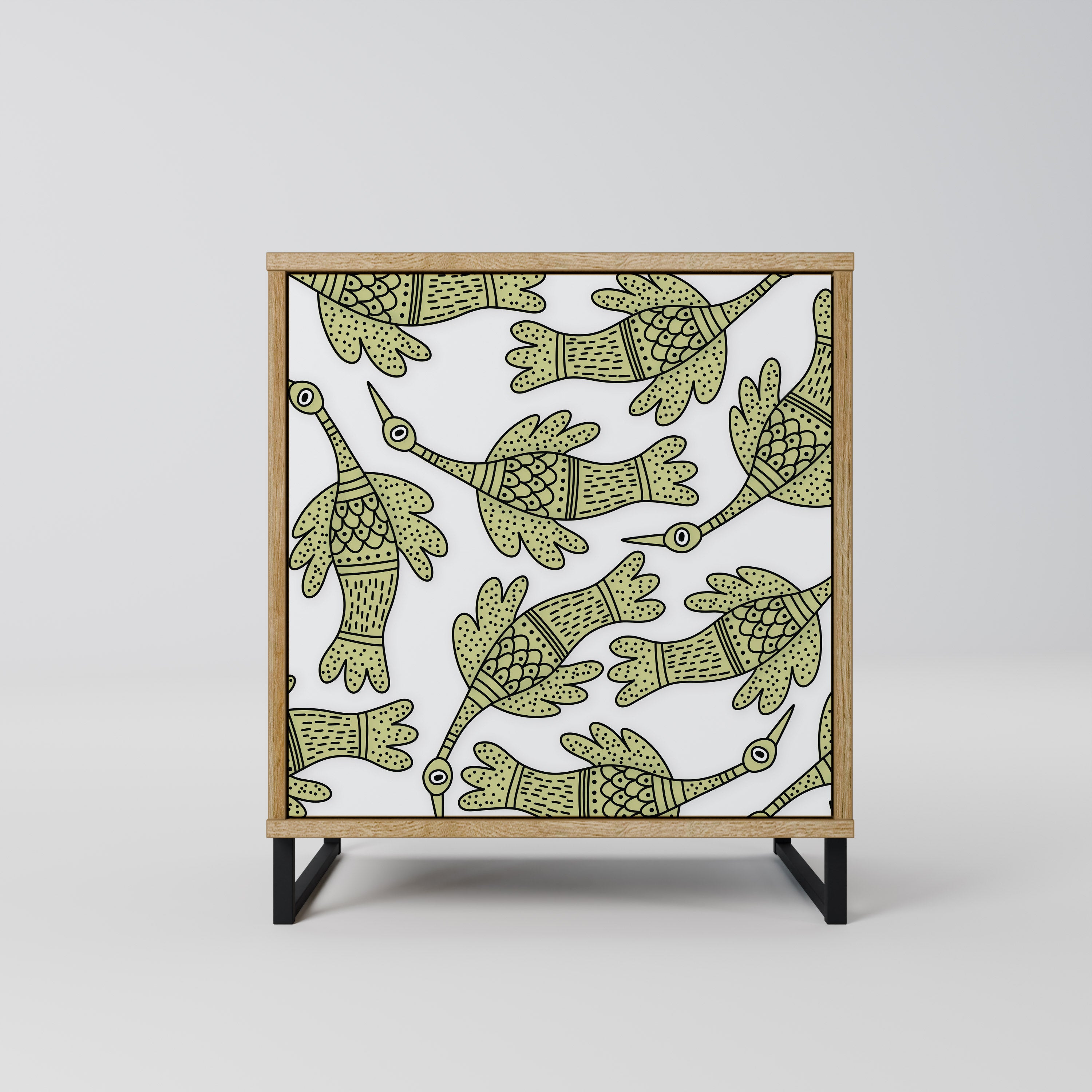SEEDLING SONGBIRD Sideboard mit 1 Tür in Eiche-Optik