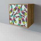 INDIAN FISH Sideboard mit 1 Tür in Eiche-Optik