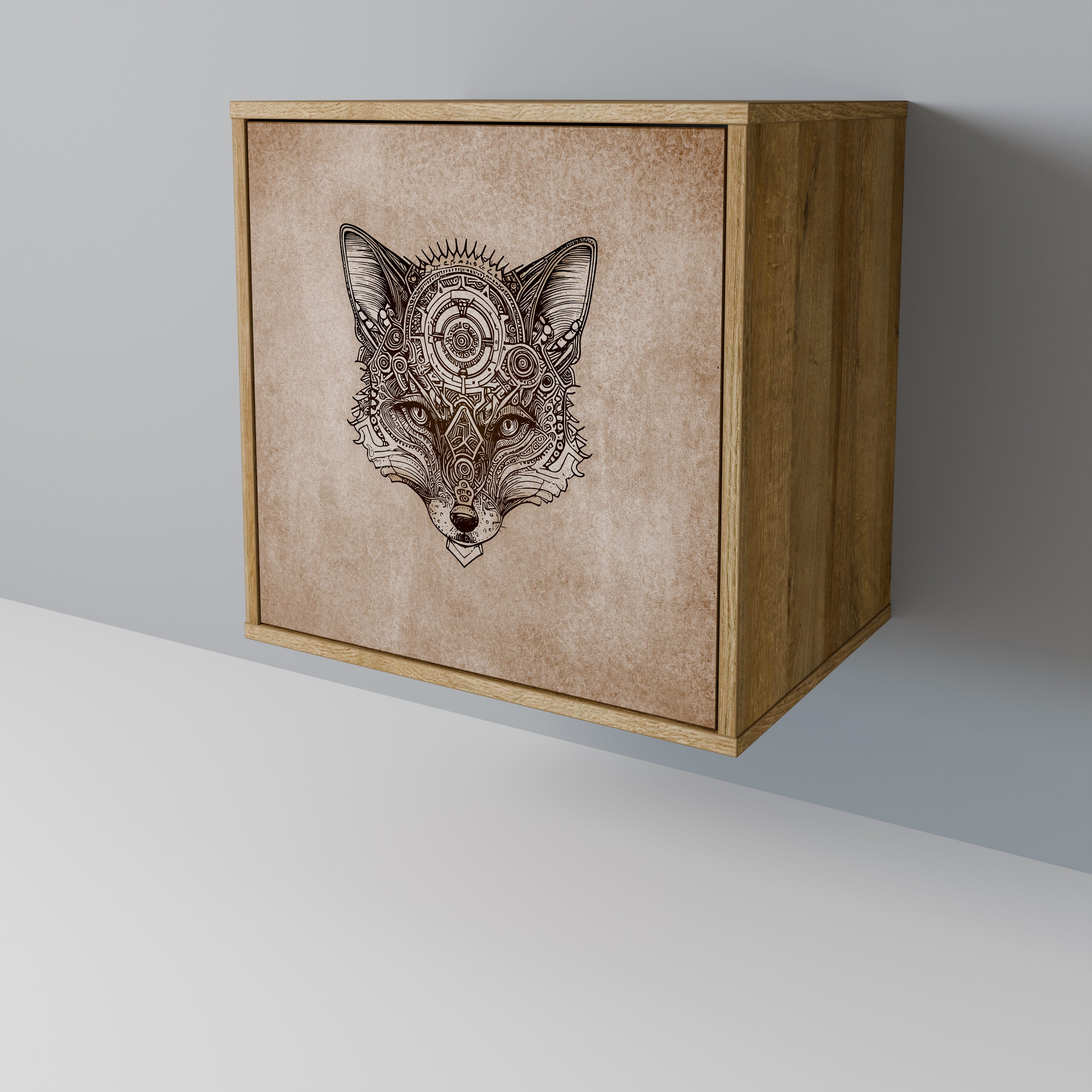 STEAMPUNK CLAN Sideboard mit 1 Tür in Eiche-Optik