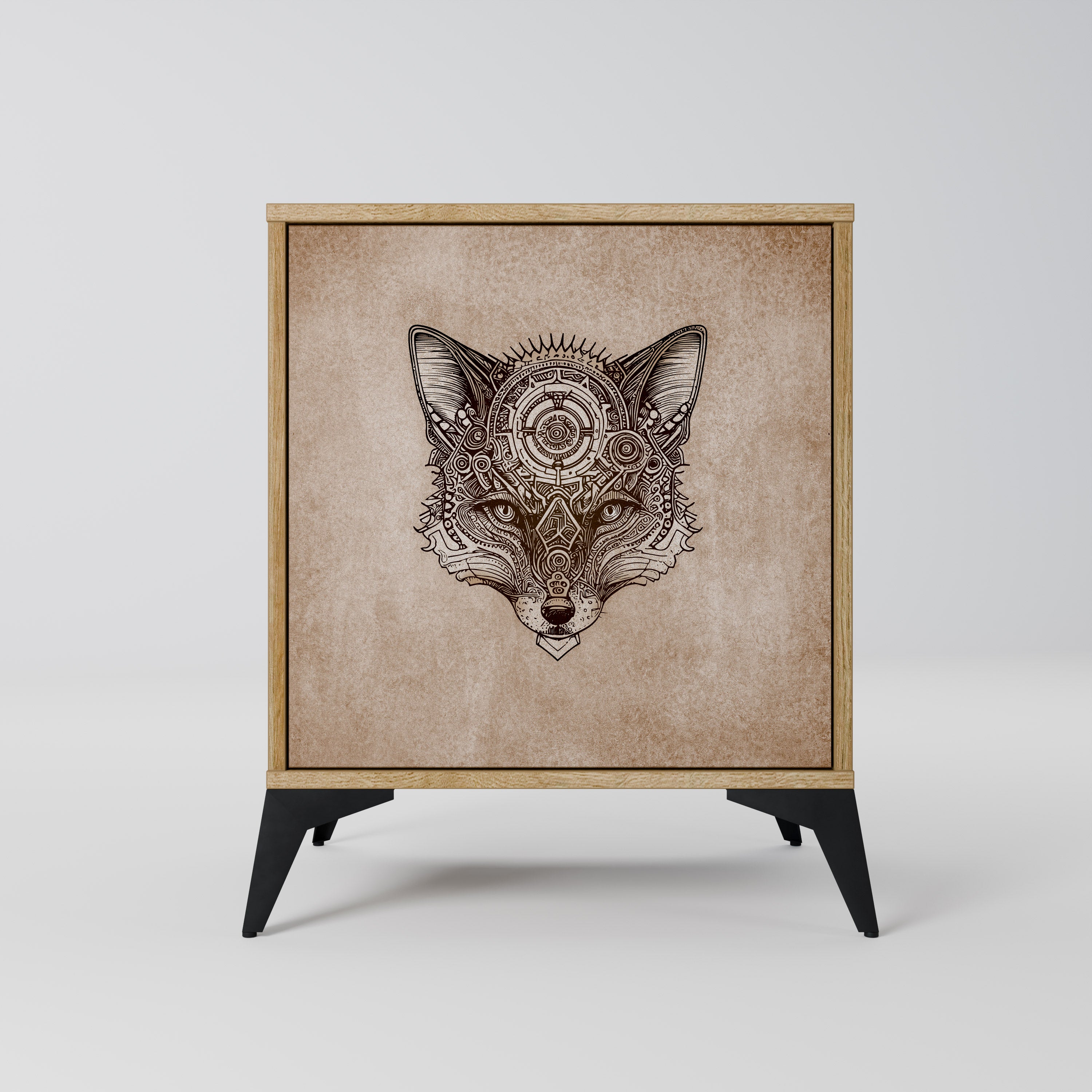 STEAMPUNK CLAN Sideboard mit 1 Tür in Eiche-Optik