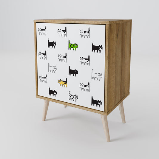 CATS COMPILATION 1-Door Sideboard