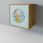 COLORFUL ALPACAS Sideboard mit 1 Tür in Eiche-Optik