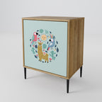 COLORFUL ALPACAS Sideboard mit 1 Tür in Eiche-Optik