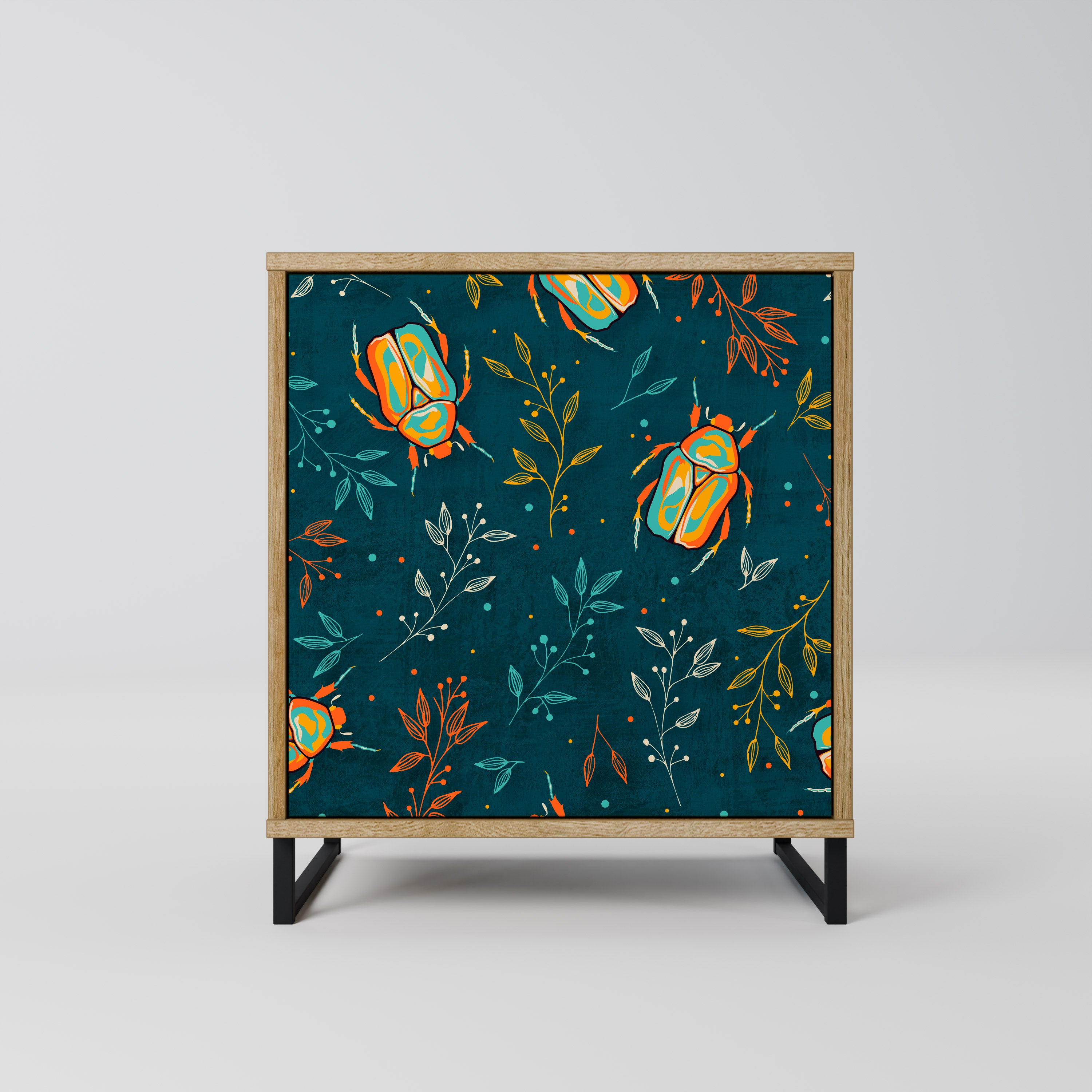 AUTUMN INSECTS Sideboard mit 1 Tür in Eiche-Optik