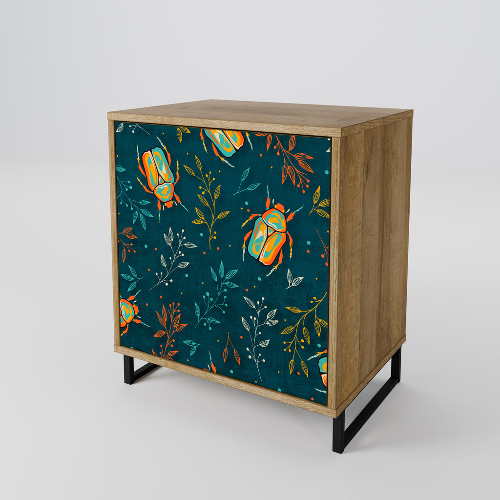 AUTUMN INSECTS Sideboard mit 1 Tür in Eiche-Optik