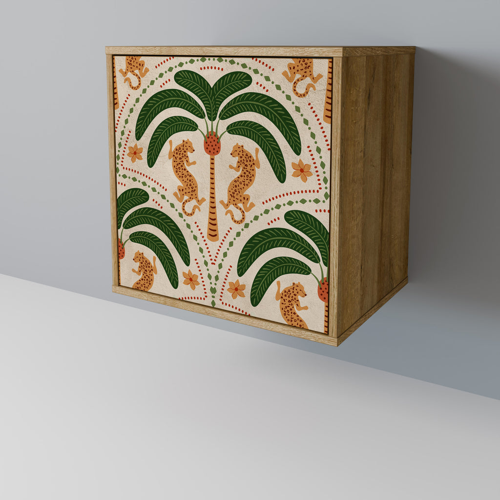 DANCING PREDATORS Sideboard mit 1 Tür in Eiche-Optik