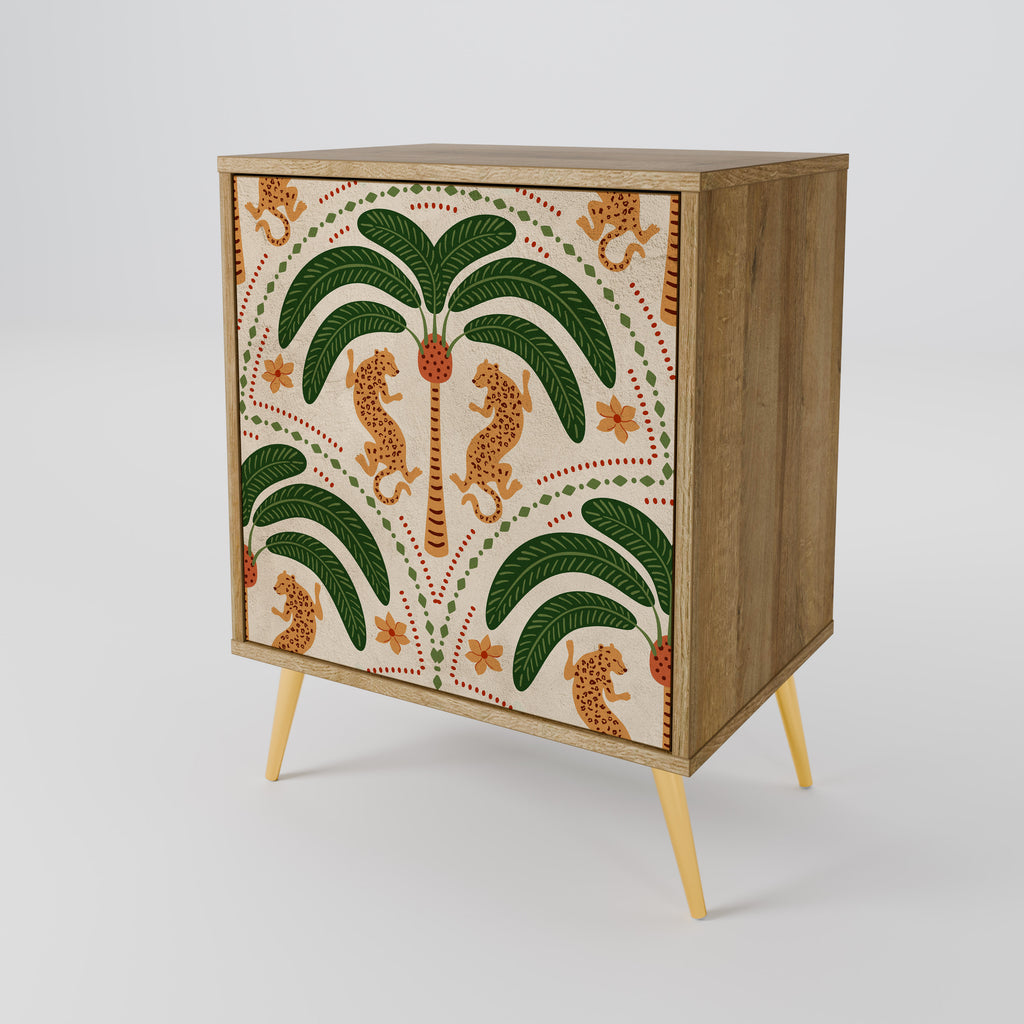 DANCING PREDATORS Sideboard mit 1 Tür in Eiche-Optik