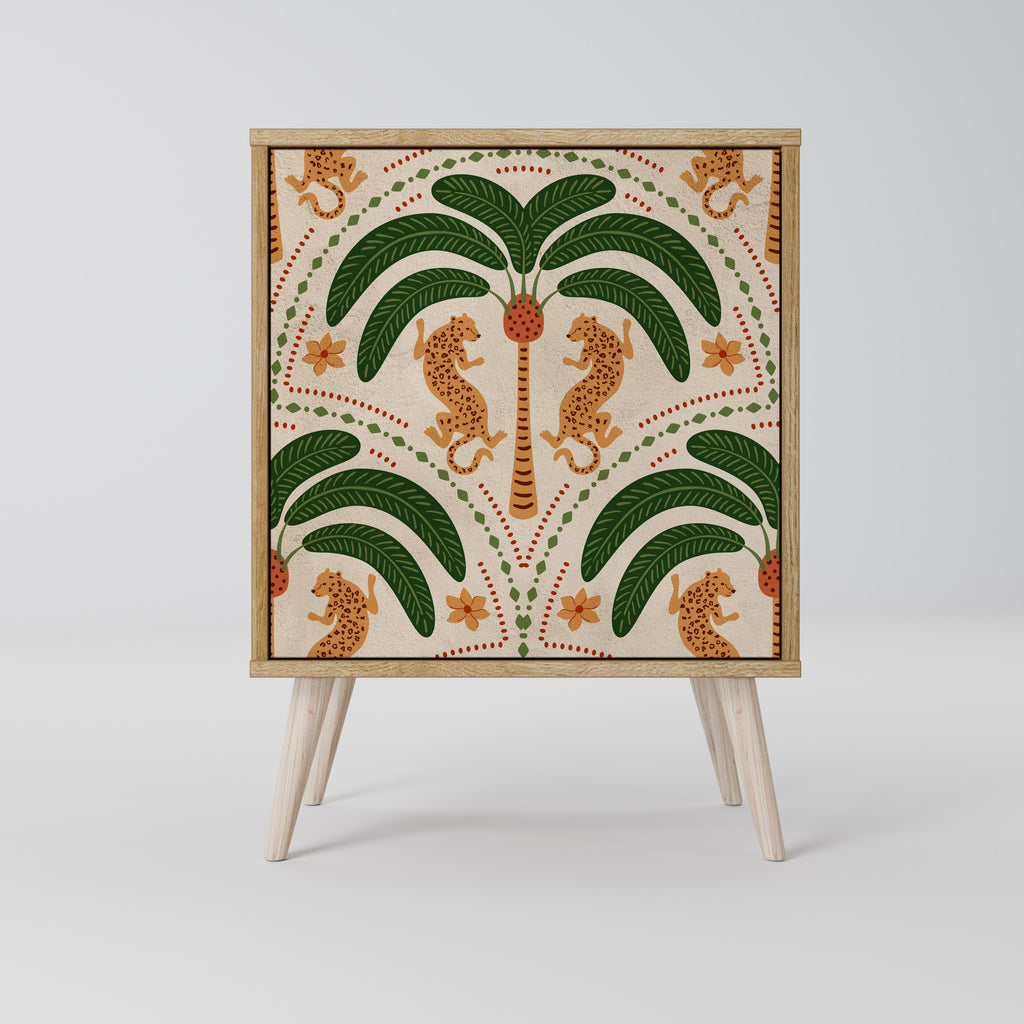 DANCING PREDATORS Sideboard mit 1 Tür in Eiche-Optik