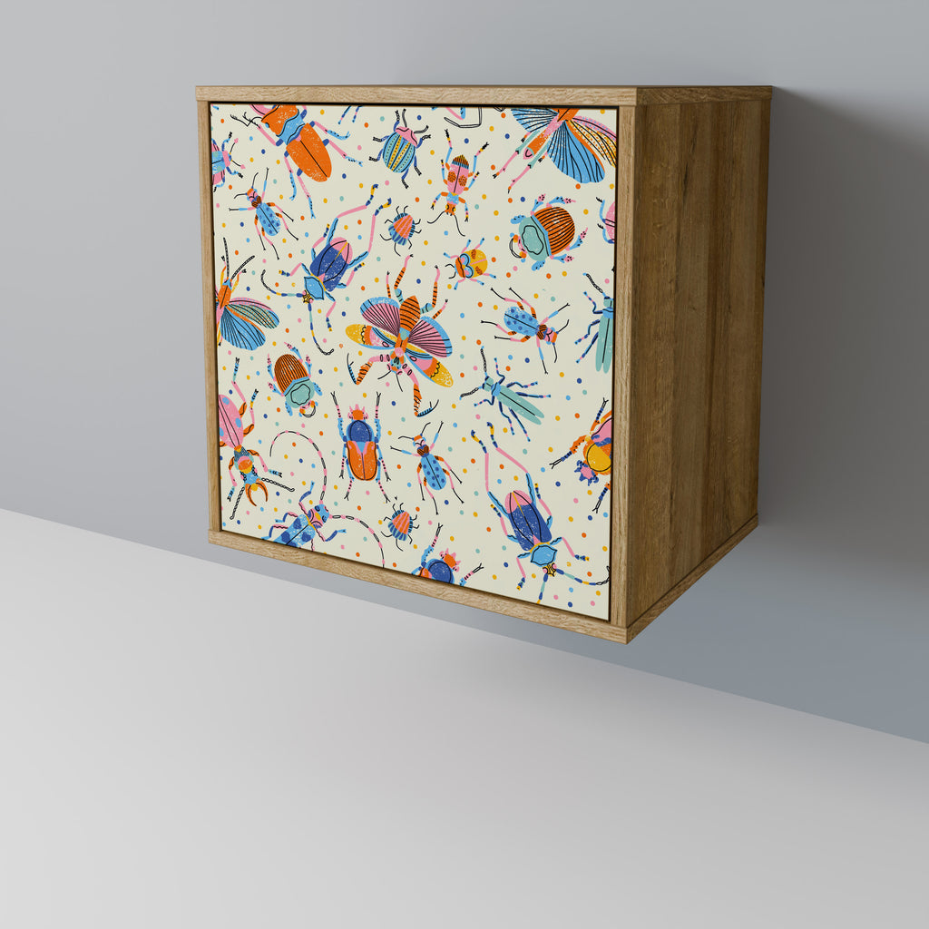 COLORFUL INSECTS Sideboard mit 1 Tür in Eiche-Optik