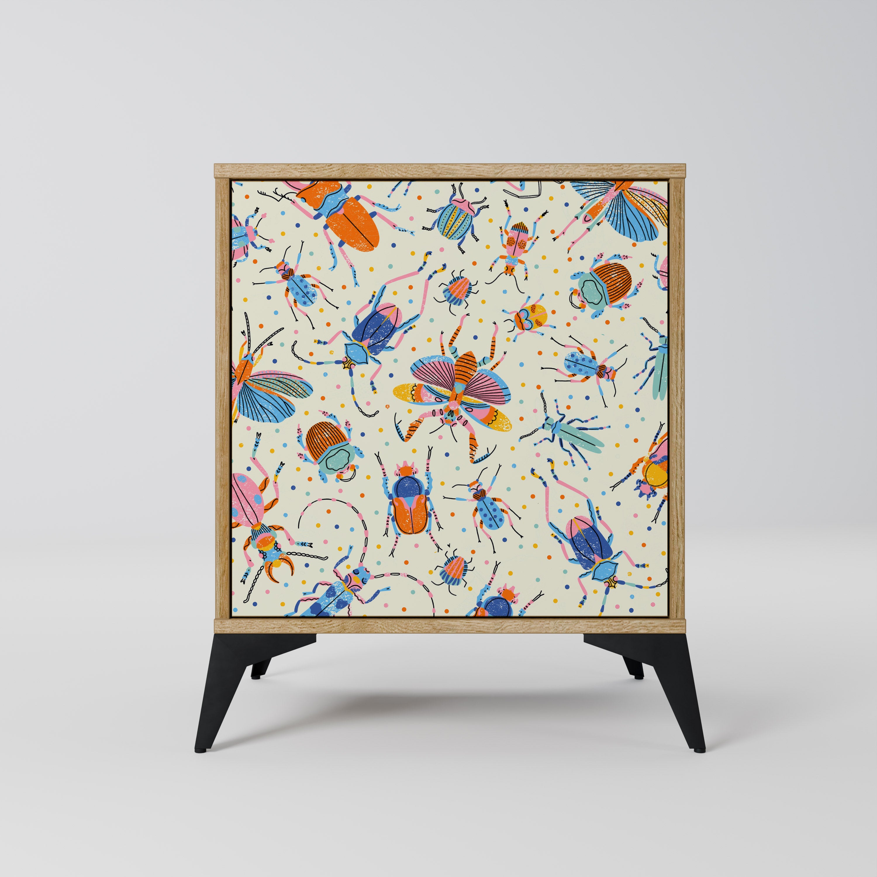 COLORFUL INSECTS Sideboard mit 1 Tür in Eiche-Optik