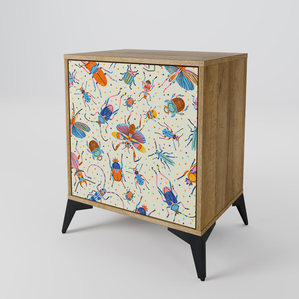 COLORFUL INSECTS Sideboard mit 1 Tür in Eiche-Optik