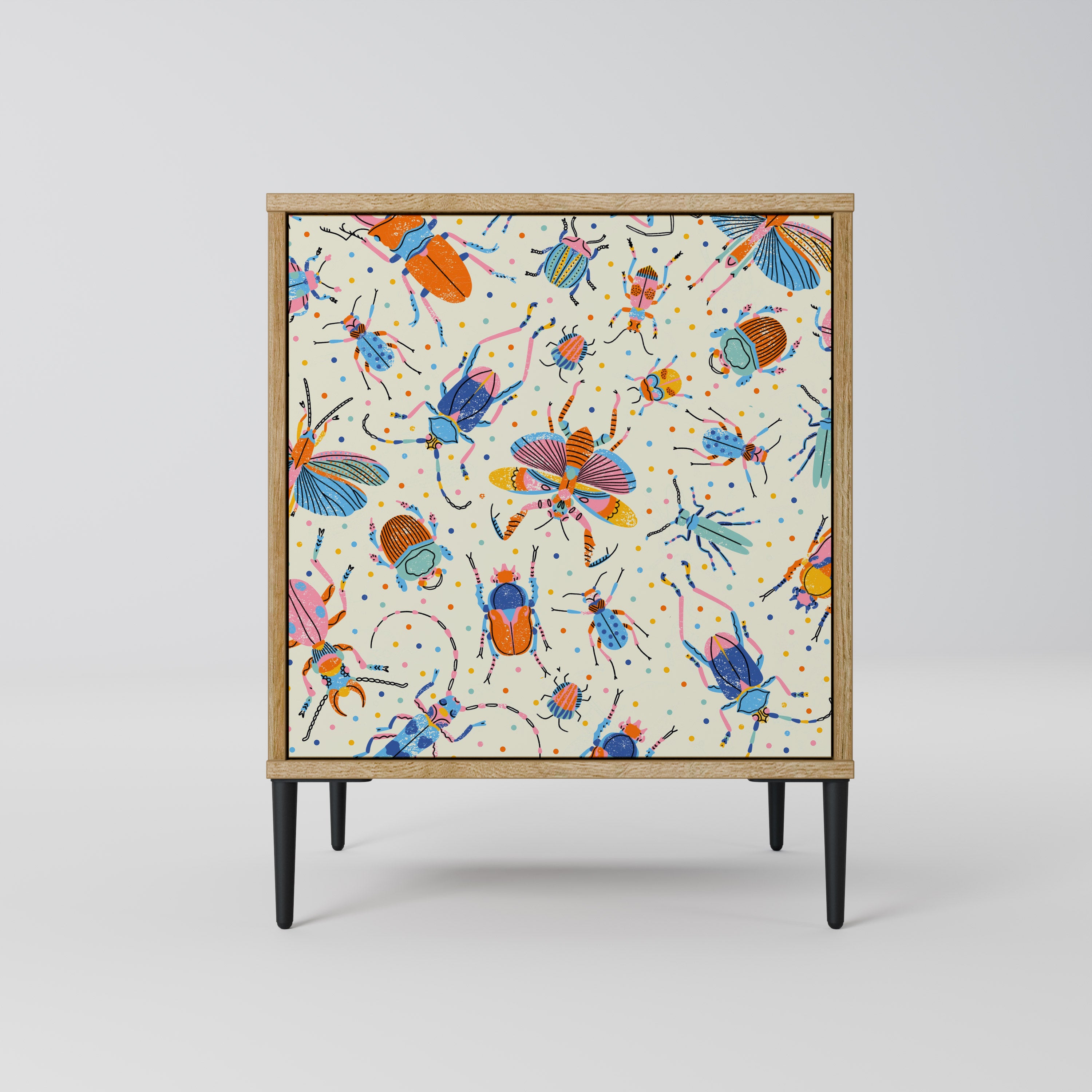 COLORFUL INSECTS Sideboard mit 1 Tür in Eiche-Optik