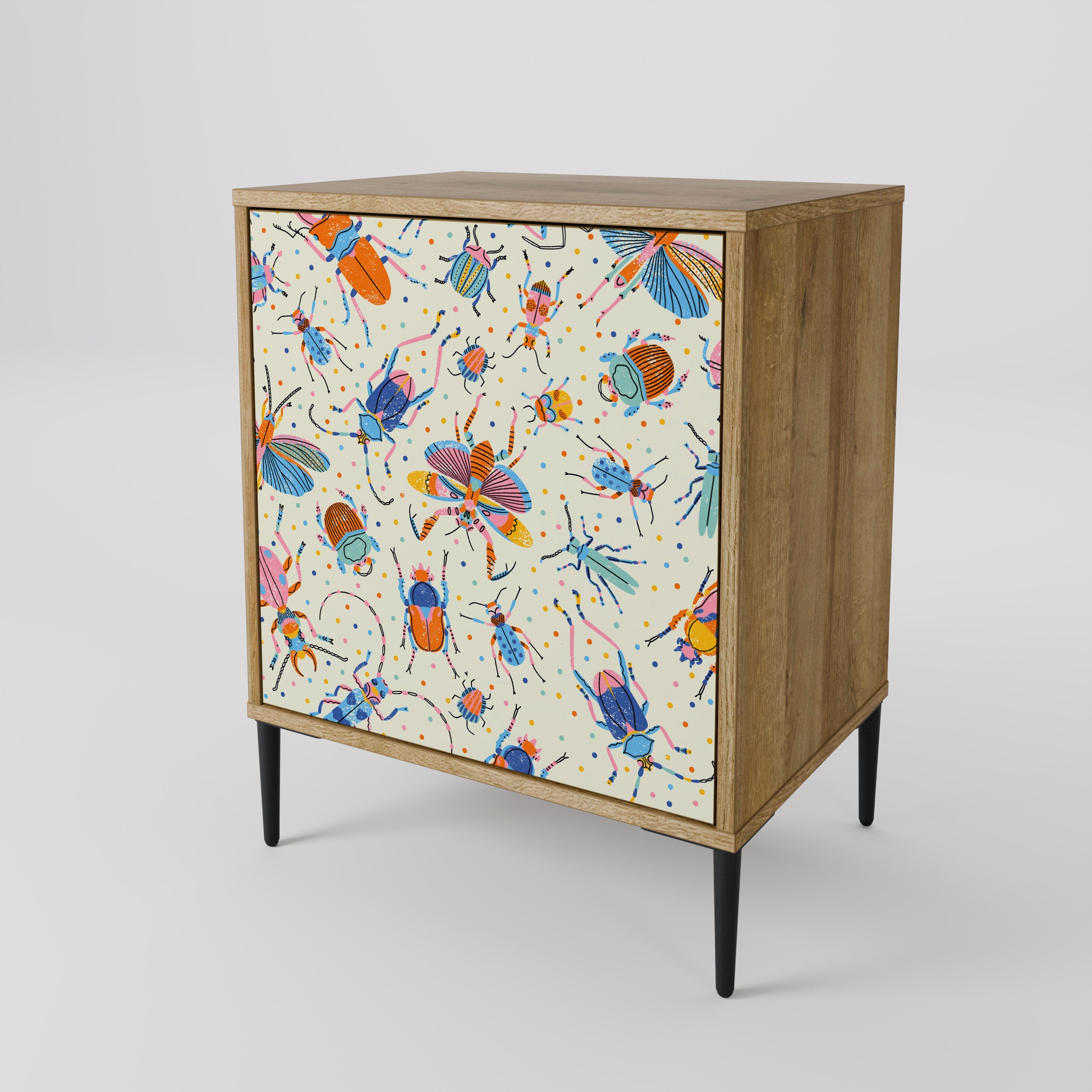 COLORFUL INSECTS Sideboard mit 1 Tür in Eiche-Optik