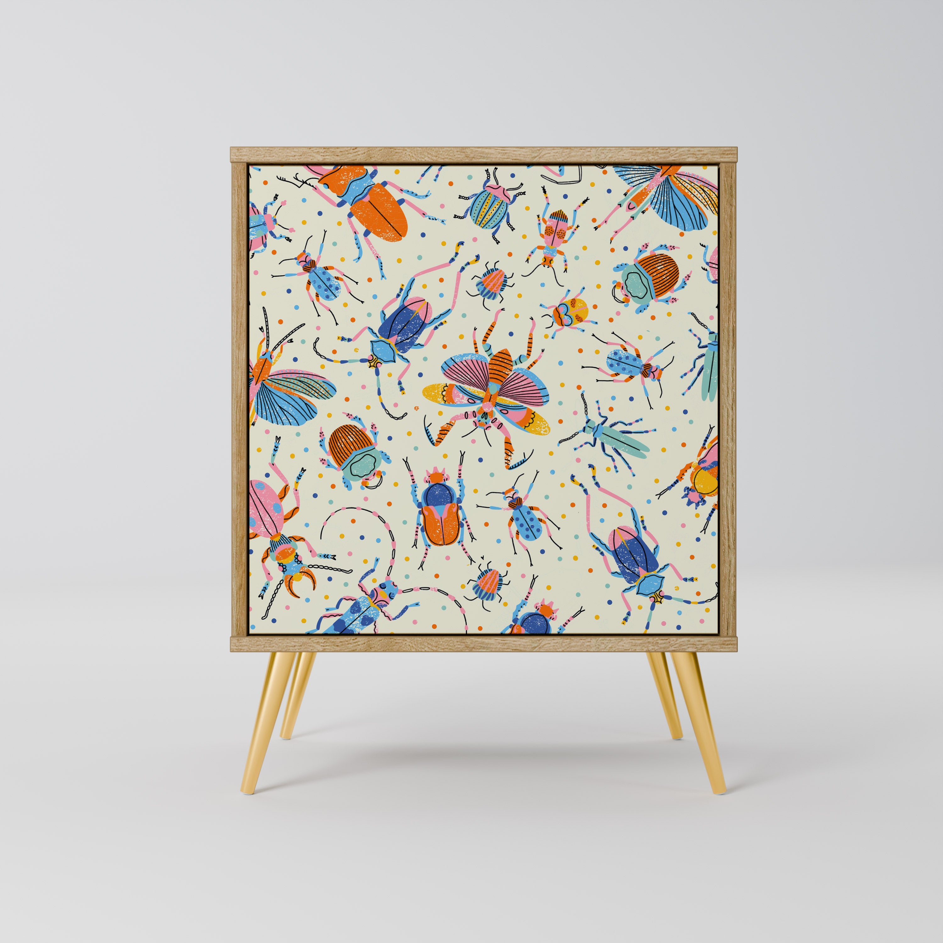 COLORFUL INSECTS Sideboard mit 1 Tür in Eiche-Optik