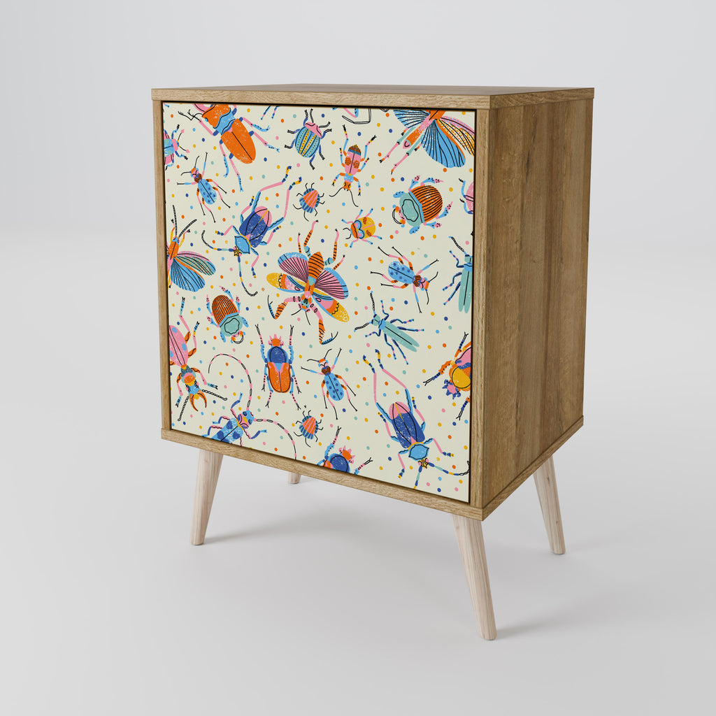 COLORFUL INSECTS Sideboard mit 1 Tür in Eiche-Optik