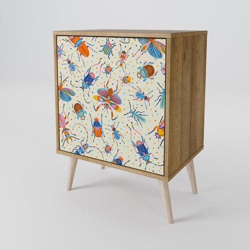 COLORFUL INSECTS Sideboard mit 1 Tür in Eiche-Optik