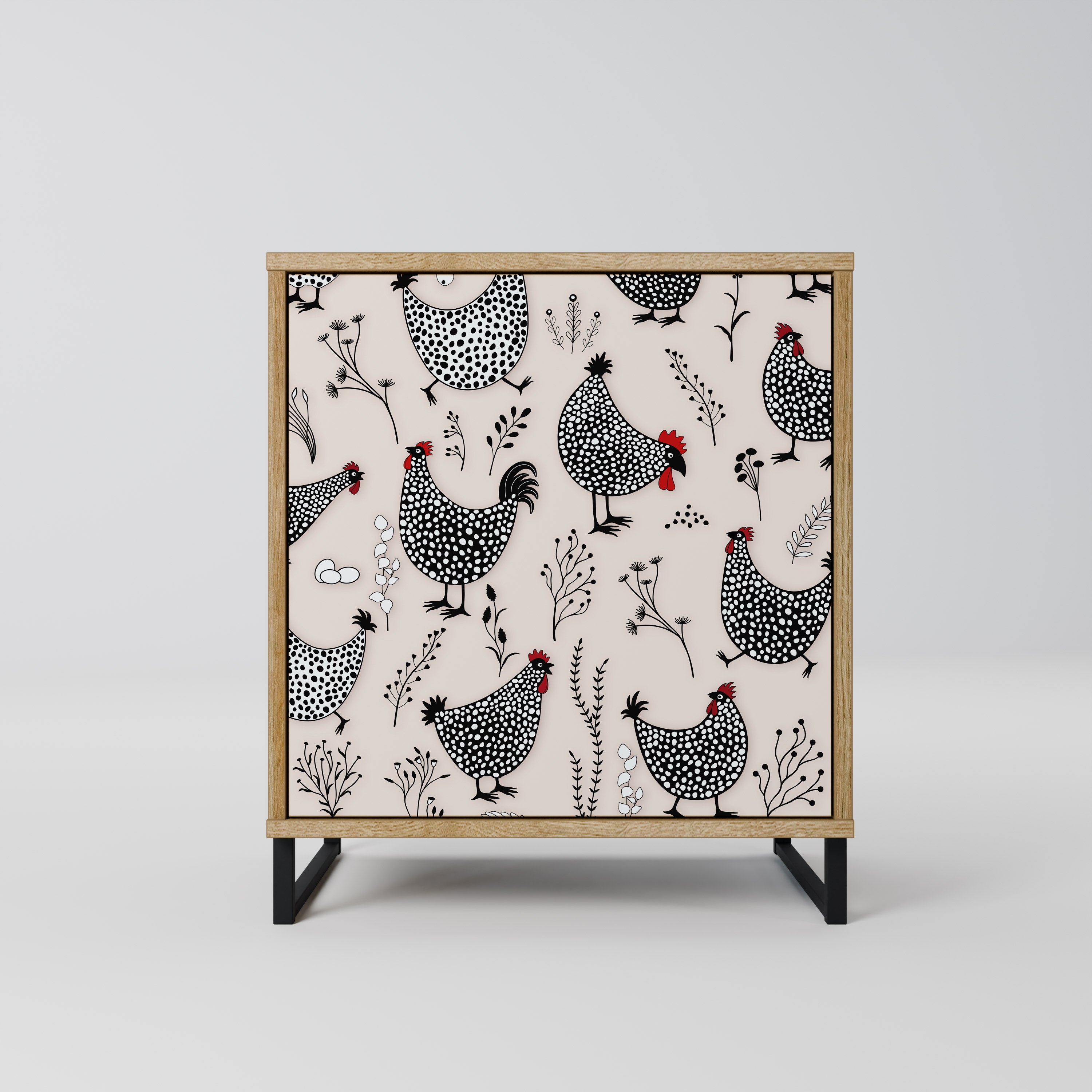 HAPPY HENS Sideboard mit 1 Tür in Eiche-Optik
