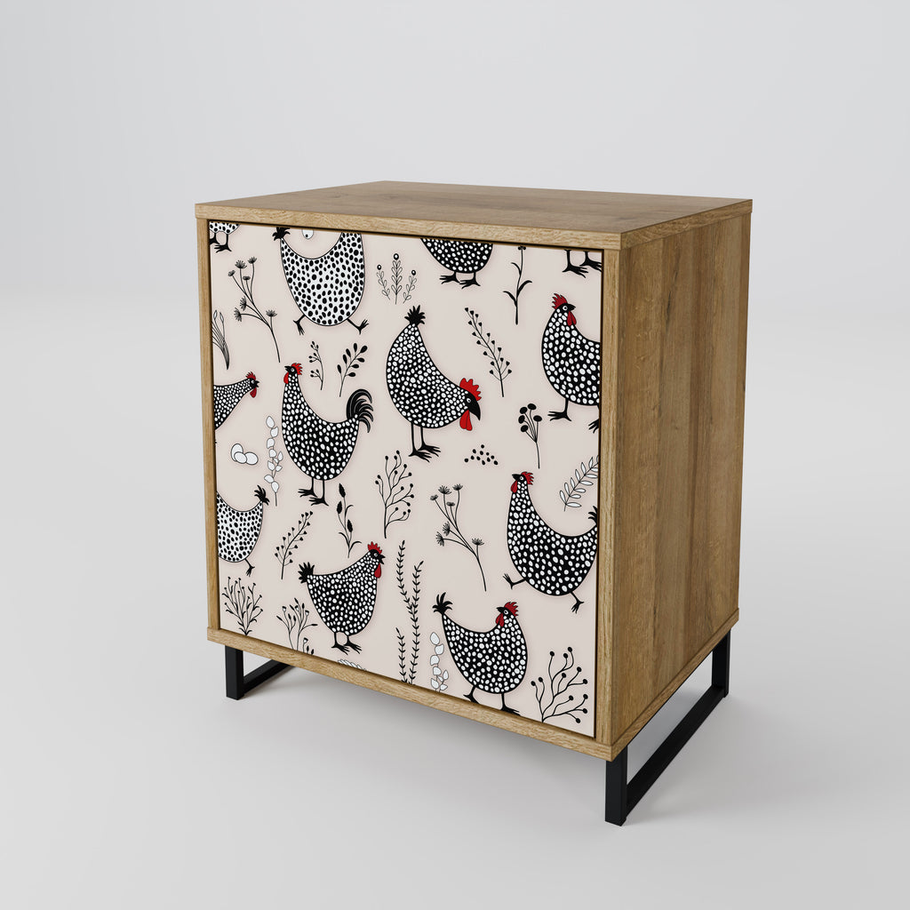 HAPPY HENS Sideboard mit 1 Tür in Eiche-Optik