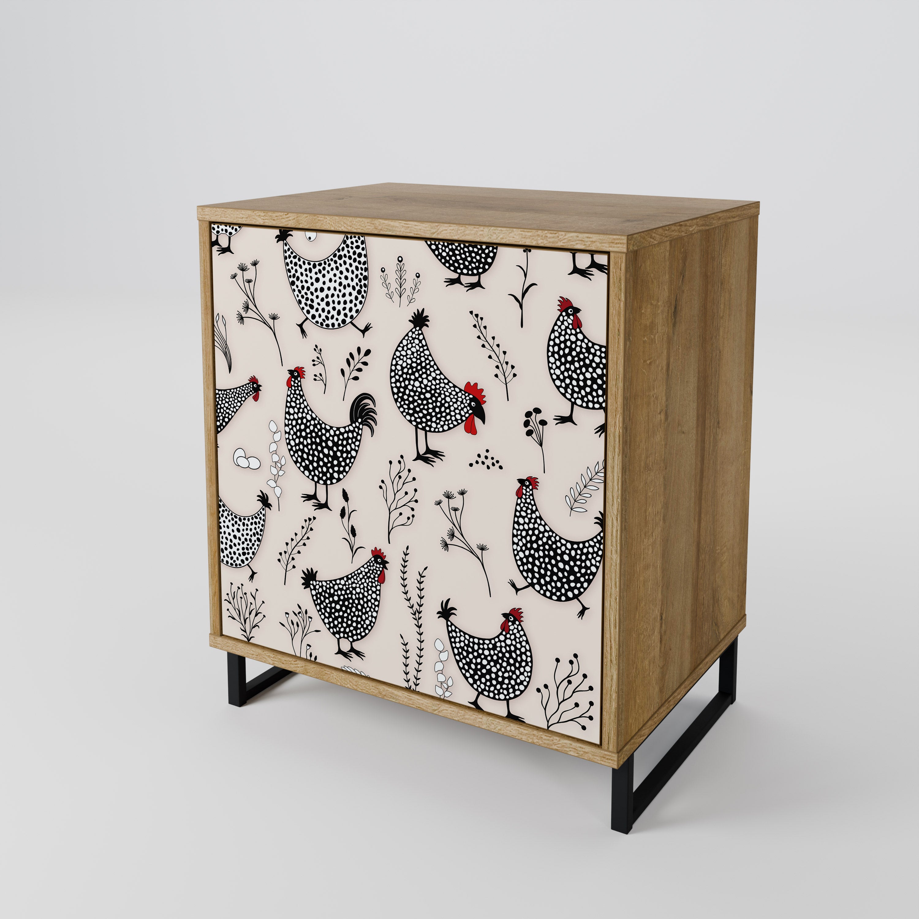 HAPPY HENS Sideboard mit 1 Tür in Eiche-Optik