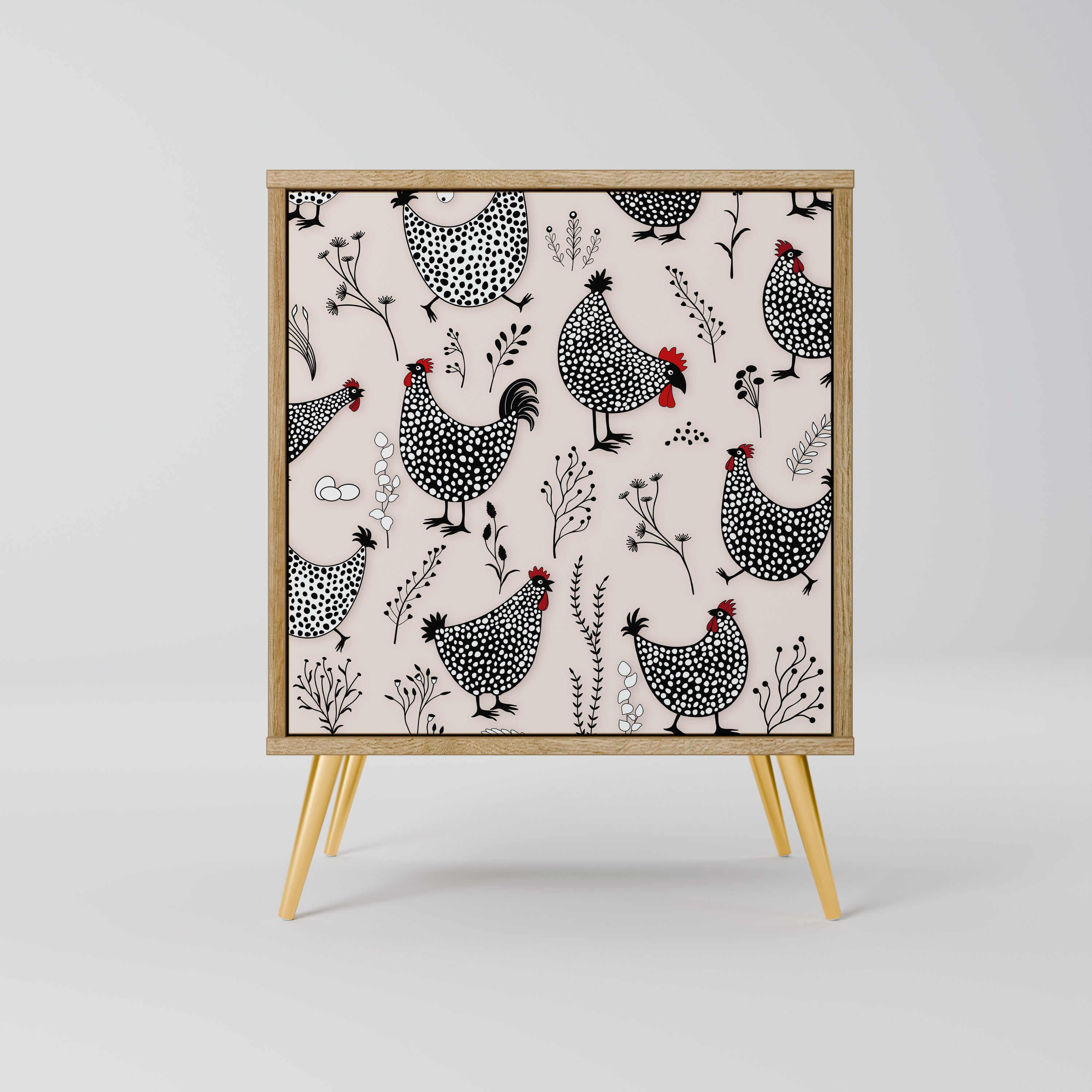 HAPPY HENS Sideboard mit 1 Tür in Eiche-Optik