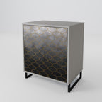 TESSELATED GRAYISH 1-Door Sideboard in Grey Finish