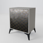TESSELATED GRAYISH 1-Door Sideboard in Grey Finish