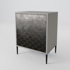 TESSELATED GRAYISH 1-Door Sideboard in Grey Finish