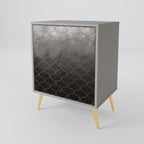 TESSELATED GRAYISH 1-Door Sideboard in Grey Finish