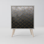 TESSELATED GRAYISH 1-Door Sideboard in Grey Finish