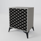 TESSELATED BLACKNESS 1-Door Sideboard in Grey Finish