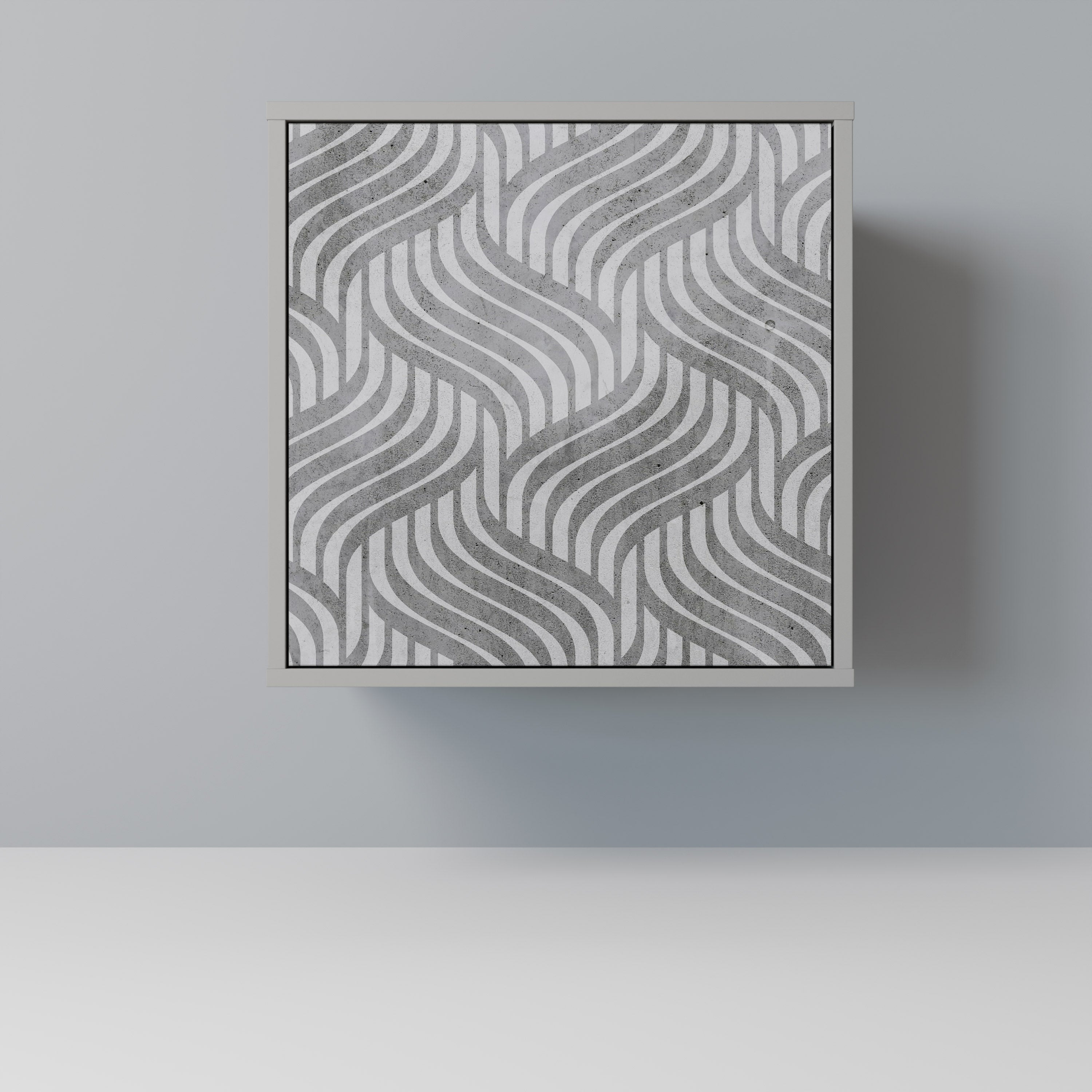 CONCRETE MOVEMENT 1-Door Sideboard in Grey Finish