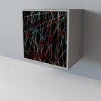 LUMINOUS SNARE 1-Door Sideboard in Grey Finish