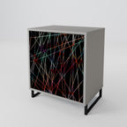 LUMINOUS SNARE 1-Door Sideboard in Grey Finish