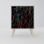 LUMINOUS SNARE 1-Door Sideboard in Grey Finish