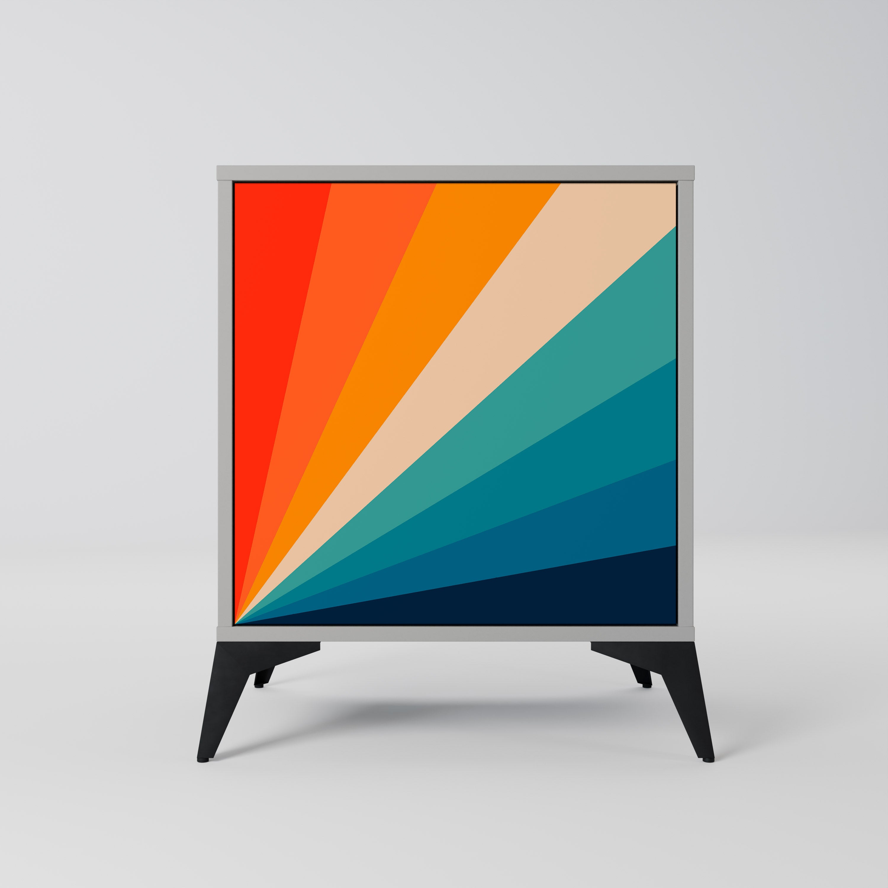 PRISM CONCUSSION 1-Door Sideboard in Grey Finish