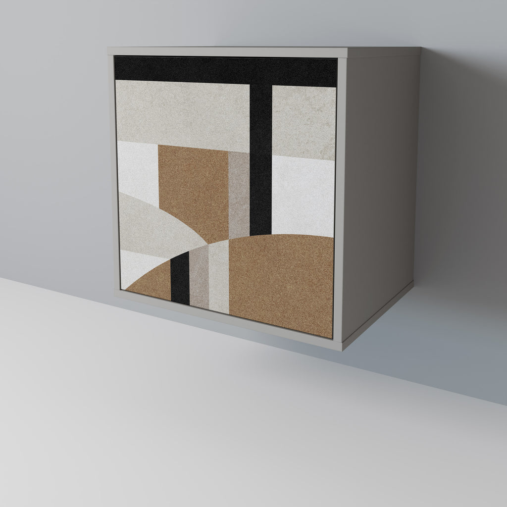 DELICATE MEMENTO 1-Door Sideboard in Grey Finish