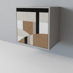 DELICATE MEMENTO 1-Door Sideboard in Grey Finish