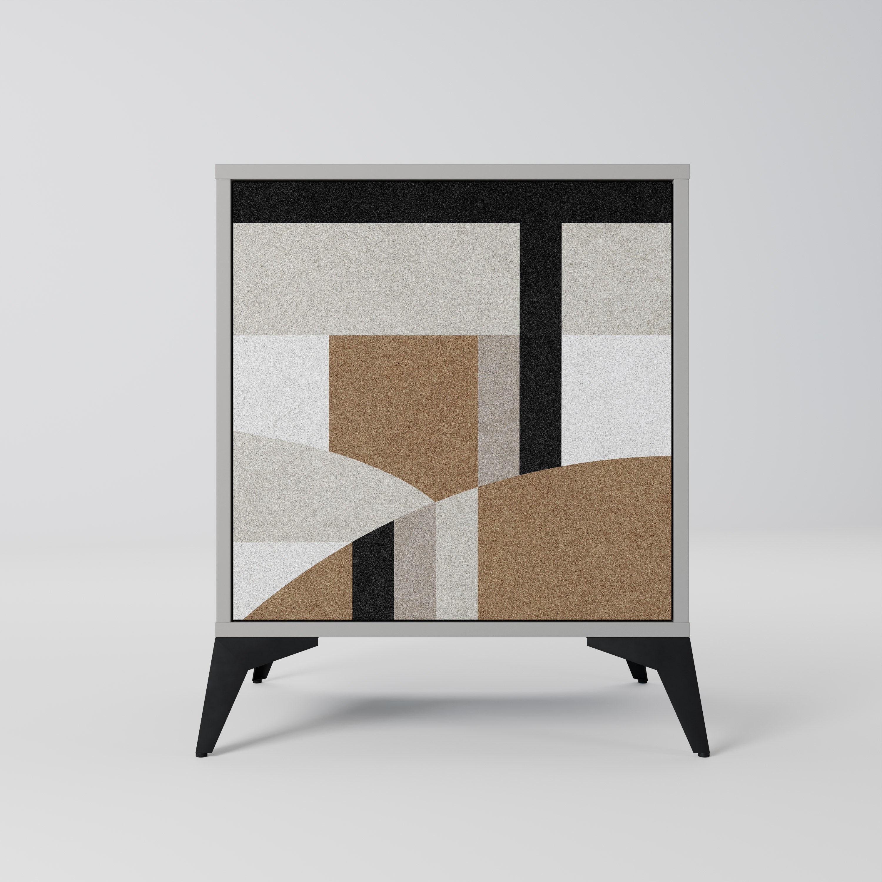 DELICATE MEMENTO 1-Door Sideboard in Grey Finish