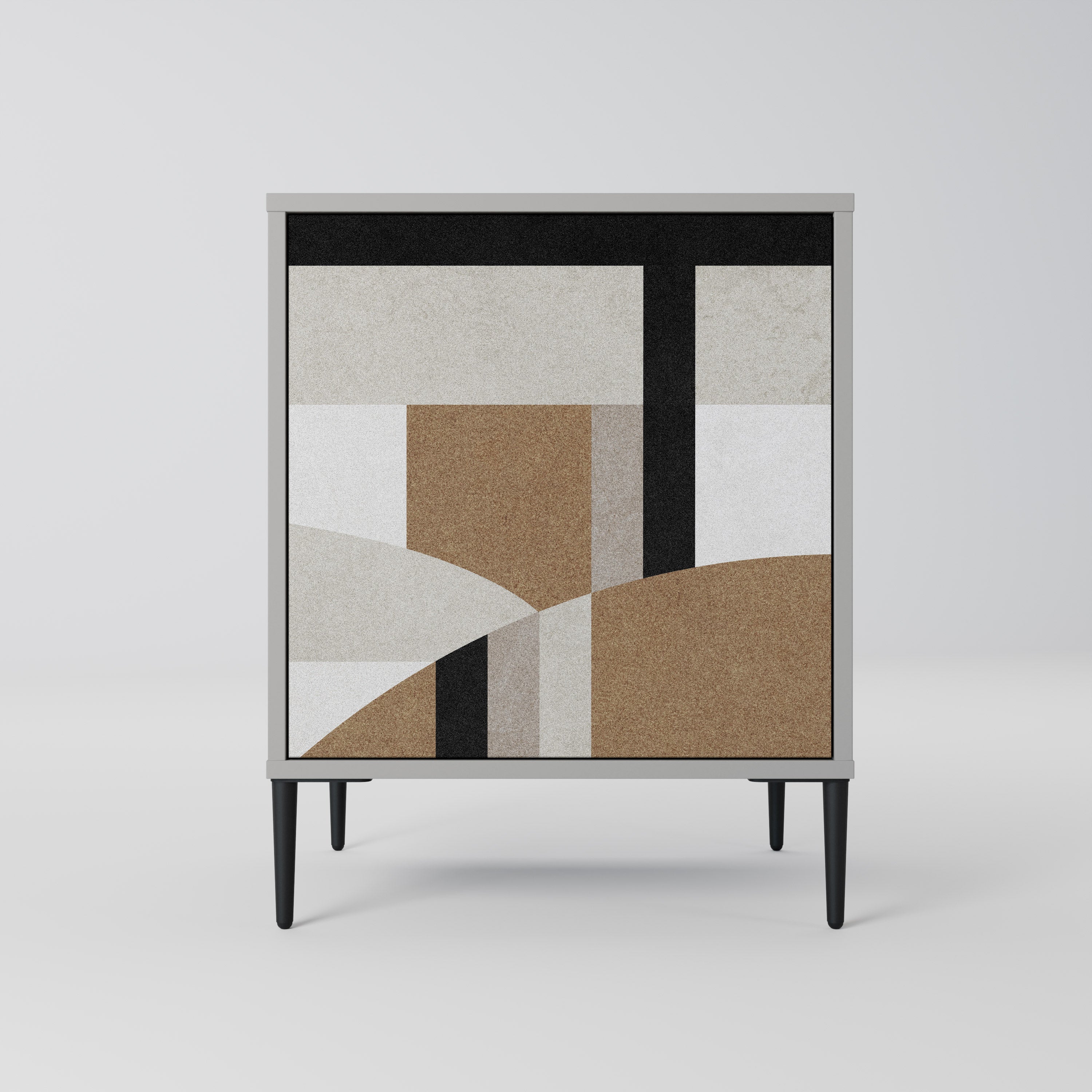 DELICATE MEMENTO 1-Door Sideboard in Grey Finish