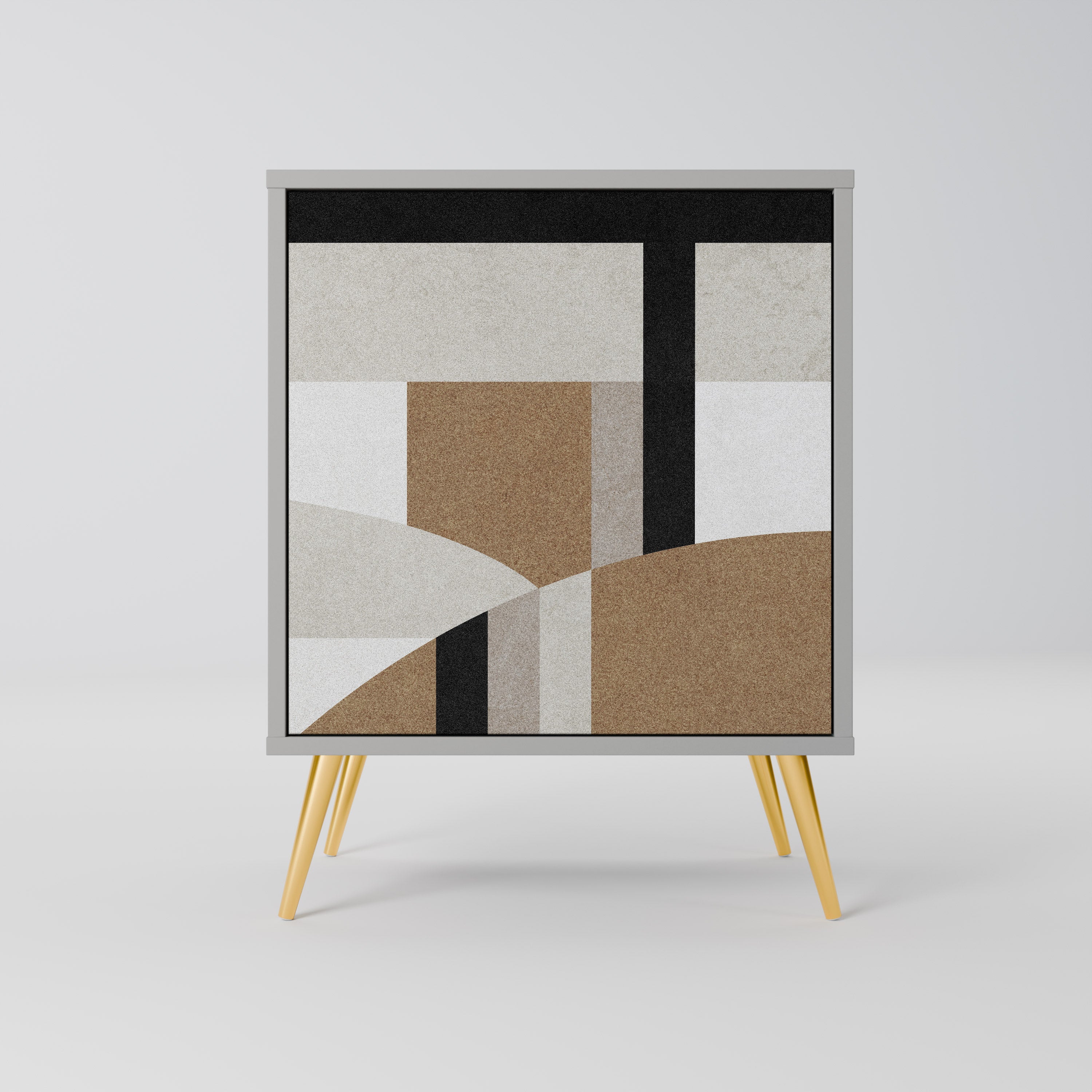 DELICATE MEMENTO 1-Door Sideboard in Grey Finish