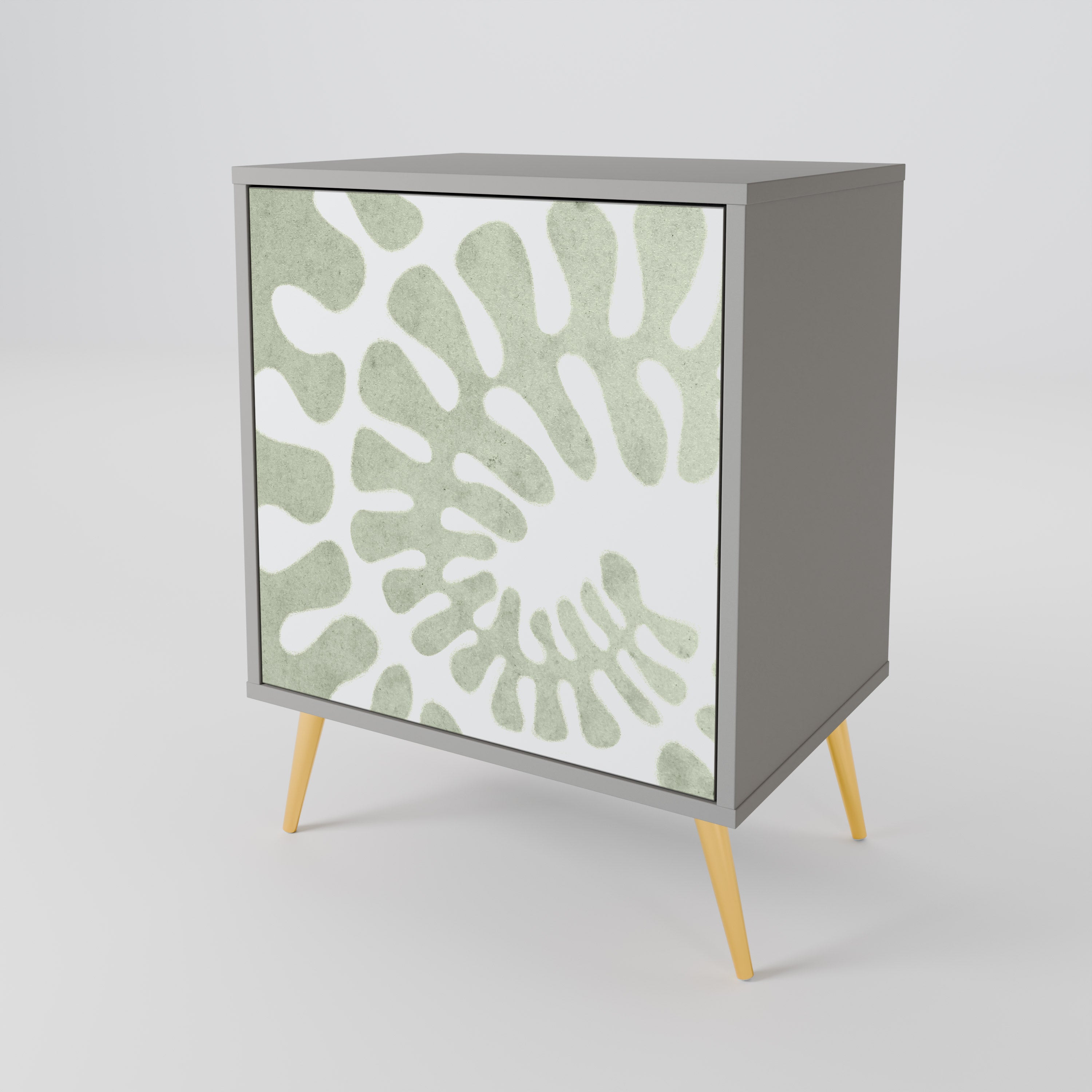 HELIX DANCE 1-Door Sideboard in Grey Finish