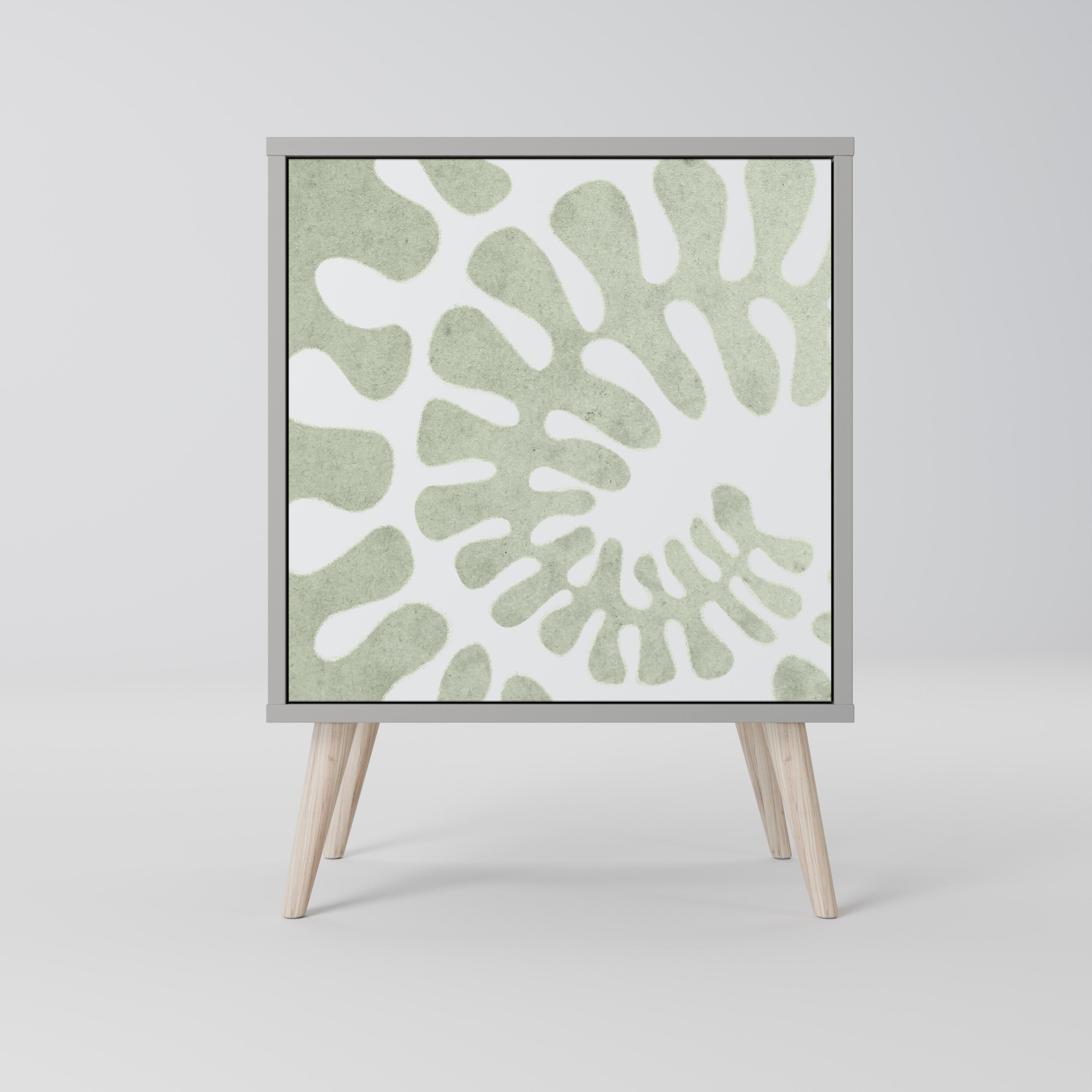 HELIX DANCE 1-Door Sideboard in Grey Finish